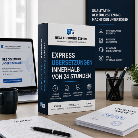 Beglaubigte Express-Übersetzung innerhalb von 24 Stunden